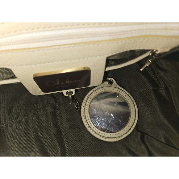 Cole Haan Leather Satchel Handbag Cream 15x8 - Picture 12 of 13